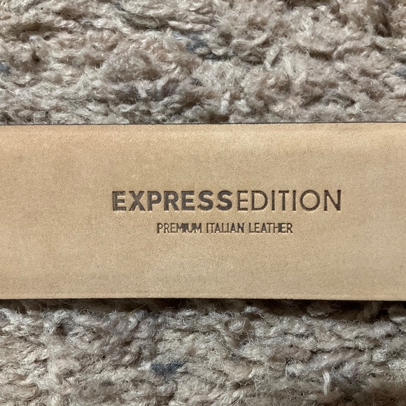 Express Edition Polished Dark Brown Genuine Leather Belt Made In Italy - Picture 8 of 11